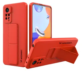 Wozinsky Kickstand Case červená / Kryt / Xiaomi Redmi Note 11 Pro / silikon / stojánek