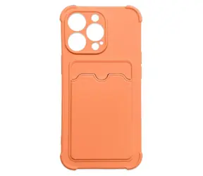 Hurtel Card Armor Case pro iPhone 11 Pro Max oranžová / Kryt / Silikonový / Peněženka na kartu / Zesílené rohy