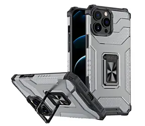 Hurtel Crystal Ring Case pro iPhone 12 Pro Max černá / Pouzdro / Odolné / Se stojánkem