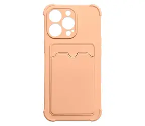 Hurtel Card Armor Case iPhone 11 Pro Max růžová / Kryt s peněženkou / Silikonový / Držák na kartu
