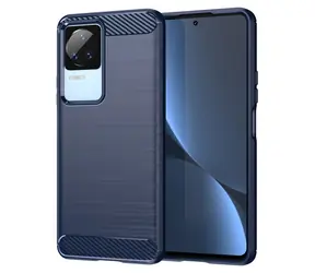 Hurtel Carbon Case modrá / Zadní kryt / Xiaomi Poco F4 5G / silikonové / karbonový vzhled