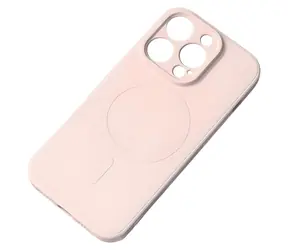 Hurtel Silicone Case MagSafe pro iPhone 15 Pro Max krémová / Kryt / Silikon / MagSafe
