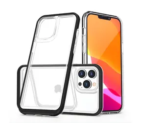 Hurtel Clear 3in1 iPhone 13 Pro Max černá / Kryt na telefon / Gelový, s rámečkem