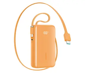 Joyroom JR-PR2 oranžová / Powerbanka / 10000mAh / 35W / 1x USB-C / 1x USB-C & 1x Lightning kabel