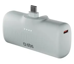 SBS EcoPower 5000 mAh šedá / Powerbanka / 10 W / integrovaný USB-C konektor