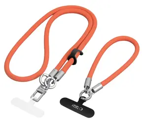 Tech-Protect C10S oranžová / Šňůrka na mobil / pletená