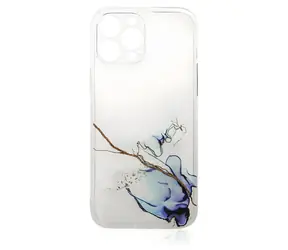 Hurtel Marble Case modrá / Silikonový kryt / Mramorový vzor / Apple iPhone 12 Pro