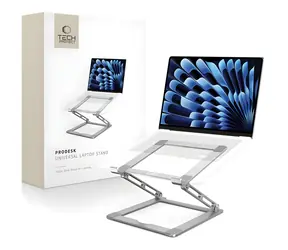 Tech-Protect ULS400 šedá / Stojan pro notebook / skládací / nastavitelný / do 17"