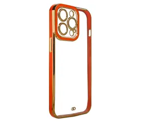 Hurtel Fashion Case Gold Frame červená / Gelový kryt / Apple iPhone 13 Pro Max