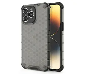 Hurtel Honeycomb černá / Ochranný kryt / Apple iPhone 14 Pro Max / Odolný hybridní design