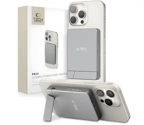 Tech-Protect LifeMag PB14 šedá / Powerbanka / MagSafe / 5000 mAh