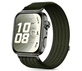 Tech-Protect Nylon Strap zelená / Řemínek / Huawei Watch Fit 3/4/4 Pro/5/5 Pro / nylonový