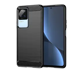 Hurtel Carbon Case černá / Zadní kryt / Xiaomi Poco F4 5G / silikonové / karbonový vzhled