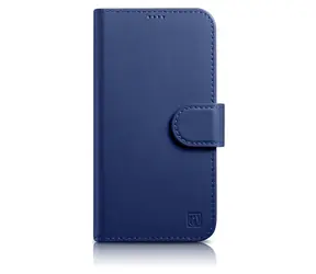iCarer Wallet Case 2in1 modrá / Pouzdro / Kožené flip / Anti-RFID / Apple iPhone 14 Pro Max