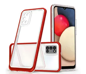 Hurtel 3v1 pouzdro s rámečkem Samsung Galaxy A03s červená