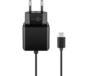 Goobay USB-C napájecí adaptér 15 W / Napájecí zdroj / 5V / 3A / Kabel 1,5 m