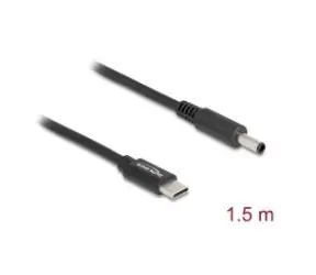 Delock USB-C – Dell 4,5x3mm černá / Napájecí kabel / 1,5 m / 20 V / 3 A