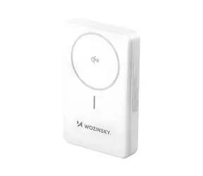 Wozinsky WLWP-10KA0Y3WS bílá / Powerbanka / 10000 mAh / 22.5W / Qi2 / stojánek / USB-A + USB-C