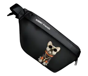 Nimmy Crossbody Glasses Cool Dog černá / Taška přes rameno / motiv pes