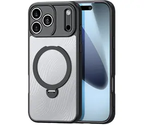 Dux Ducis Aimo Mag iPhone 17 Pro černá / Kryt / magnetický kroužek / stojánek / MagSafe kompatibilní