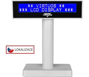 Virtuos FL-2026MB bílá / Zákaznický displej / LCD / 2x20 znaků / USB