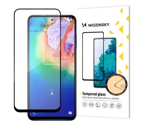 Wozinsky Full Glue tvrzené sklo s rámečkem pro TCL 20 5G černé / Ochranné sklo / Case Friendly