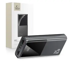 Tech-Protect PB13 šedá / Powerbanka / 20000 mAh / 22.5W / 2x USB-A / USB-C / Lightning