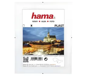 Hama Clip-Fix polystyren 40x50 cm / Rámeček / plexi sklo / bílá pasparta / 28 × 35 cm