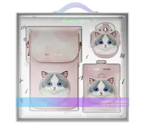 Nimmy Big Eyed Pet 2.0 Cat růžová / Pouzdro na telefon / Peněženka / Pouzdro na lokalizační tracker
