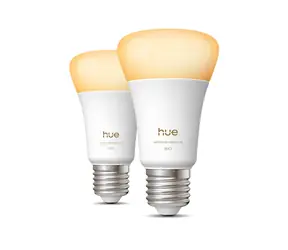 Philips Hue White Ambiance A60 E27 2 ks / Chytrá LED žárovka / 810 lm / teplá bílá / stmívatelná / Bluetooth/Zigbee