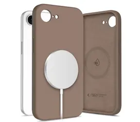 Tech-Protect Silicone MagSafe čokoládově hnědá / Kryt / Apple iPhone 16e, 17e / MagSafe / Silikon