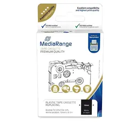 MediaRange kompatibilní páska s Brother TZ-335/TZe-335 / černý podklad / bílý tisk / šířka 12 mm / délka 8 m
