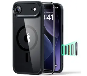 ESR Classic Hybrid MagSafe transparentní černá / Sada krytu a skla / Apple iPhone 17 Air / MagSafe