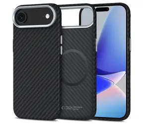 Tech-Protect Ion Carbon MagSafe iPhone 17 Air černo-stříbrná / Kryt / Polykarbonát / MagSafe