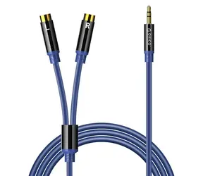Orico AXRF modrá / Audio kabel / Jack 3,5mm (M) - 2x RCA / 2 m