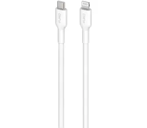 Puro Fabrik bílá / Datový kabel / USB-C - Lightning / MFi / 1,2 m