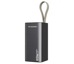 Wozinsky K65+ šedá / Powerbanka / 30000 mAh / 65W / 2x USB-C + USB-A