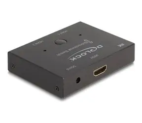 Delock HDMI 2 - 1 / Obousměrný switch / 8K / 60 Hz / Kabel 1 m