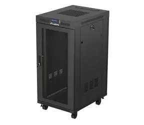 Lanberg FF01-6824-23BL černá / Stojanový rozvaděč / 24U / 1320 mm / 600x800 mm / nosnost 1200 kg