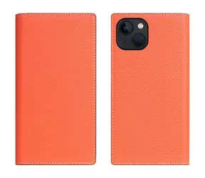 SLG Design D8 Neon Full Grain Leather Diary Coral / Peněženkové pouzdro / Apple iPhone 15 Plus