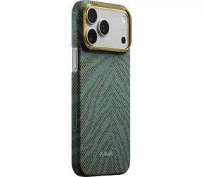 Pitaka Edge Case Breath of Veins Dive Green / Ochranný kryt / Apple iPhone 17 Pro / MagSafe / aramidové vlákno