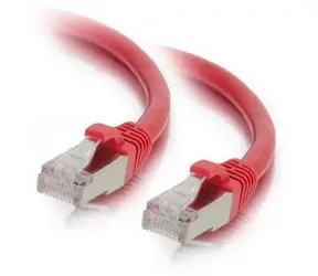 Mercodan Cat6a S/FTP 3m červená / Patch kabel / RJ-45 / LSZH