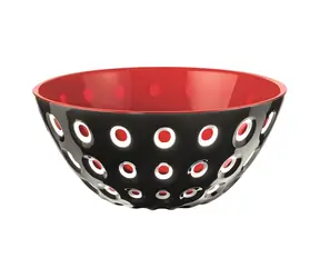 Guzzini LE MURRINE mísa černá, bílá, červená / Mísa / Akrylát / 3 Color Tech / O 20 cm
