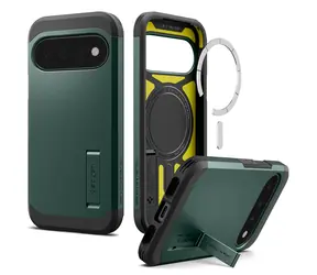 Spigen Tough Armor MagSafe abyss green / Ochranný kryt / Google Pixel 11 / Výklopný stojánek / MagFit