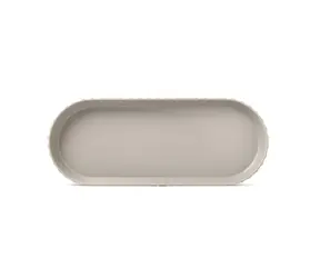 BlimPlus Minerva Tác oválný M moka grey / Tác / plast bez BPA / do myčky, lednice i mikrovlnky