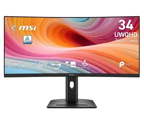 34" MSI PRO MP341CQPHG E12 černá / Monitor / VA / UWQHD / 21:9 / 120Hz / 4ms / HDMI+DP+USB-C / VESA