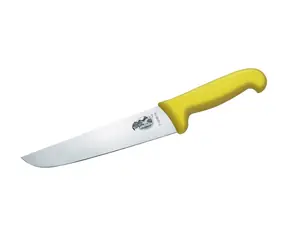 Victorinox Fibrox žlutá / Porážecí a řeznický nůž / 18 cm / Hladké ostří