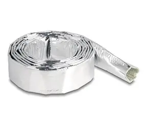 Delock Kabelový oplet ze skleněných vláken a hliníku 2 m x 20 mm / Ochranný oplet / -40 až 200 °C / stříbrná
