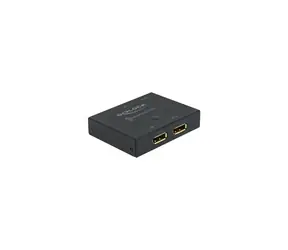 Delock DisplayPort Switch 2:1 černá / Přepínač / Obousměrný / 8K / 30 Hz