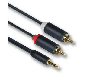 Mercodan kabel Minijack - RCA ULTRA 1 m / Audio kabel / 3,5mm jack - RCA